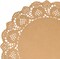 300 Pack Rustic Round Paper Place Mats 12" Disposable Light Brown Kraft Doilies Lace Scallop Doily
